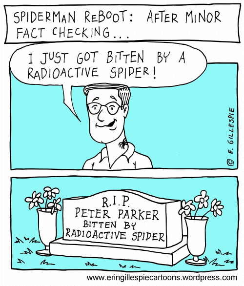 A cartoon in which I Peter Parker dies