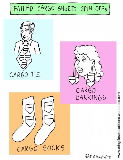 A cartoon with Cargo Shorts Fashion 