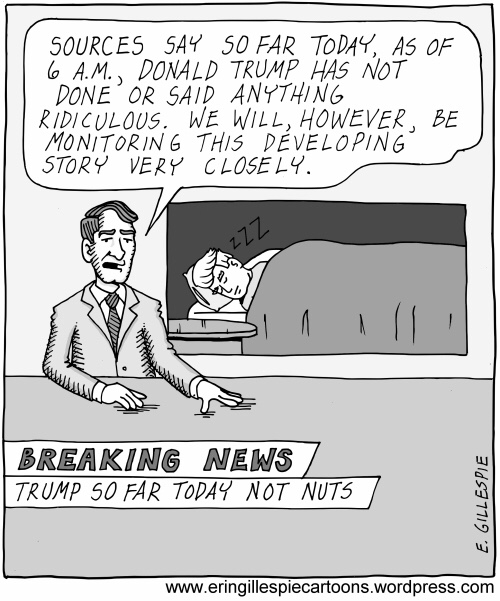 Trump not nuts cartoon